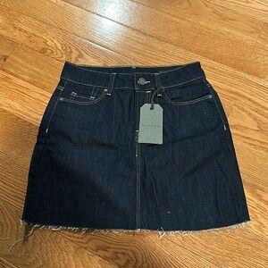 Allsaints dark wash denim skirt size 0 NWT